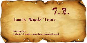 Tomik Napóleon névjegykártya